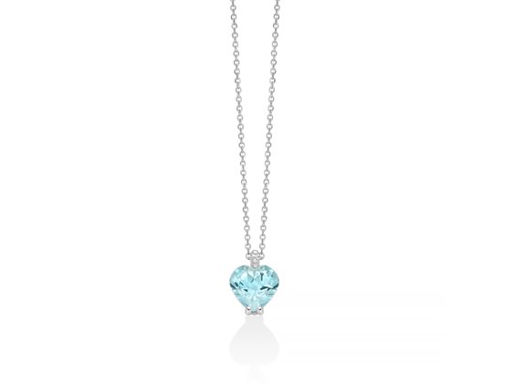 Collana Miluna Donna in Oro bianco Acquamarina 0.64 Ct CLD5369 - CLD5369